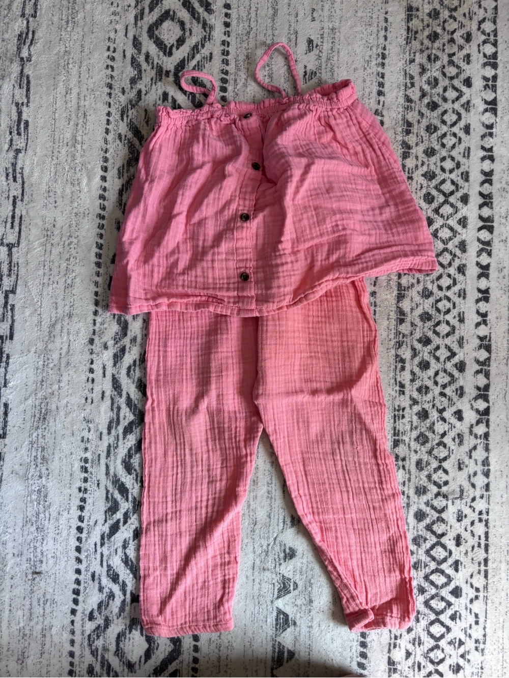 Old Navy Pink Girls Two-Piece Tank & Pants Set